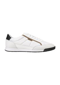 Sneaker BOSS "Sneaker Nitan Lowp txthem", Herren, Gr. 42, wei&szlig;, Obermaterial: 100% Polyester PES. Futter: 100% Polyester PES. 100% Gummi rubber., Schuhe Sneaker