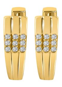 Adelia&acute;s Paar Creolen ADELIA&acute;S "Damen Ohrringe &iquest; Klappcreole aus 333 Gold mit Zirkonia", gold, Ohrringe, Damen, Paar Creolen