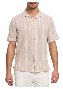 Kurzarmhemd INDICODE "INPoipu", Damen, Gr. XXL, N-Gr, cornstalk, Web, Obermaterial: 70% Baumwolle, 30% Polyester, unifarben, regular fit, Hemden Kurzarmhemd