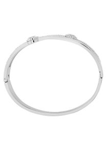 Adelia&acute;s Armreif ADELIA&acute;S "Damen Armband &iquest; Armreif aus Edelstahl mit Strass Steinchen &Oslash; 6,0 cm cm" Gr. 6, silber, Armb&auml;nder, Damen, Edelstahl, Armreif