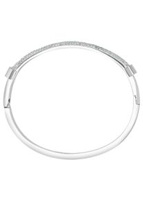 Adelia&acute;s Armreif ADELIA&acute;S "Damen Armband &iquest; Armreif aus Edelstahl mit Strass Steinchen &Oslash; 6,0 cm cm" Gr. 6, silber, Armb&auml;nder, Damen, Edelstahl, Armreif
