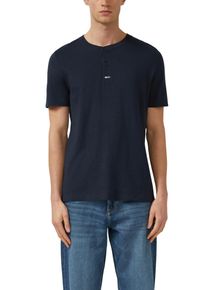 Poloshirt s.Oliver, Herren, Gr. XL, navy, Single Jersey, Obermaterial: 100% Baumwolle, gerade h&uuml;ftbedeckend, ohne Ausschnitt, Shirts Poloshirt