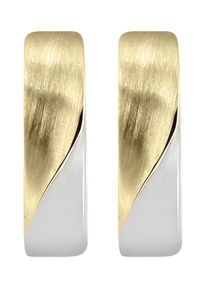 Adelia&acute;s Paar Creolen ADELIA&acute;S "Damen Ohrringe &iquest; Klappcreole aus 375 Gold", wei&szlig;, Ohrringe, Damen, Paar Creolen