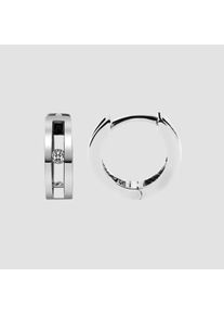 Adelia&acute;s Paar Creolen ADELIA&acute;S "Damen Ohrringe &iquest; Klappcreole aus 925 Silber mit Zirkonia", silber, Ohrringe, Damen, Silber 925 (Sterlingsilber), Paar Creolen