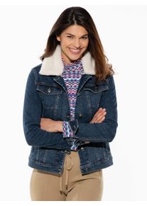 Walbusch Jeansjacke Teddykragen