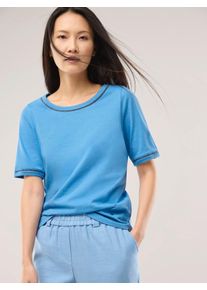 Walbusch Baumwollshirt Lochstickereiband