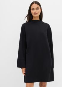 bonprix Jacken-Kleid aus Punto di Roma, schwarz, Gr.36/38 (S), Mini-Jackenkleid mit h&ouml;herem Kragen und Rei&szlig;verschluss hinten, aus Viskose