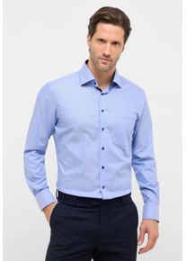 Langarmhemd Eterna "MODERN FIT", Damen, Gr. 41, Normalgr&ouml;&szlig;en, blau, Twill, 100% Baumwolle, tailliert, Manschette, Hemden Langarmhemd, NON IRON (b&uuml;gelfrei)