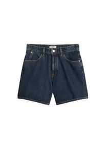 Marc O'Polo Jeansshorts MARC O'POLO DENIM "Model Filda relaxed aus Rigid Denim", Damen, Gr. 32, N-Gr, dunkelblau, Denim/Jeans, Obermaterial: 100% Baumwolle, relaxed fit ca. Mitte Oberschenkel, Jeans Jeansshorts, hohe Leibh&ouml;he