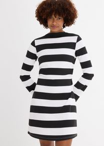 bonprix Jerseykleid mit Stehkragen, schwarz, Gr.36/38 (S), Modisches Jerseykleid mit Stehkragen und seitlicher Raffung, aus Viskose