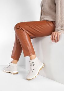 bonprix Gef&uuml;tterte Schn&uuml;rboots, beige, Gr.39, Stylish und bequem: Winter Schn&uuml;r Boot mit Pl&uuml;schfutter, aus Vegan