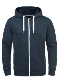 !Solid Kapuzensweatjacke SOLID "Kapuzensweatjacke SDOlli", Herren, Gr. XL, blau (insignia b), Obermaterial: 80% Polyester PES. 20% Baumwolle CO., Sweatjacken Kapuzensweatjacke