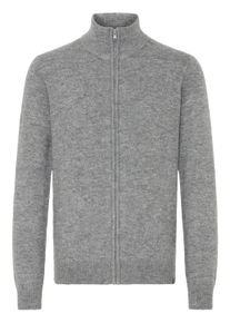 Strickjacke INDICODE "Strickjacke IDBercell", Herren, Gr. XL, grau (light grau mix), Obermaterial: 58% Polyacryl PAN. 32% Polyester PES. 7% Wolle mw. 3% Elasthan EL., Strickjacken Strickjacke