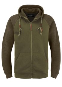 Kapuzensweatjacke INDICODE "Kapuzensweatjacke IDTerence", Herren, Gr. S, gr&uuml;n (army), Obermaterial: 60% Baumwolle CO. 40% Polyester PES., Sweatjacken Kapuzensweatjacke