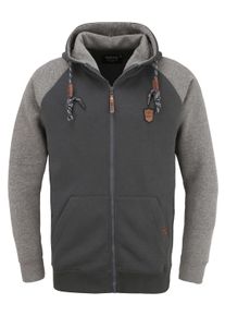 Kapuzensweatjacke INDICODE "Kapuzensweatjacke IDTerence", Herren, Gr. S, grau (grau mix), Obermaterial: 60% Baumwolle CO. 40% Polyester PES., Sweatjacken Kapuzensweatjacke
