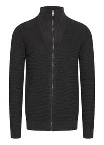 !Solid Strickjacke SOLID "Strickjacke SDRecone", Herren, Gr. M, grau (dunkelgrau melange), Obermaterial: 70% Baumwolle CO recyc.. 30% Polyester Pol. recyc.., Strickjacken Strickjacke