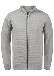 Cardigan INDICODE "Cardigan IDRickert", Damen, Gr. L, grau (light grau mix), Obermaterial: 100% Baumwolle CO., Strickjacken Cardigan