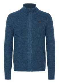 Strickjacke Blend "Strickjacke BHMPattix", Herren, Gr. XL, blau (marineblaus melange), Obermaterial: 100% Polyacryl PAN., Strickjacken Strickjacke