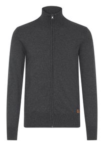 Strickjacke Blend "Strickjacke BHFippo", Herren, Gr. M, grau (charcoal mix), Obermaterial: 70% Baumwolle CO recyc.. 30% Polyester Pol. recyc.., Strickjacken Strickjacke
