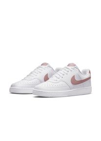Sneaker Nike Sportswear "Court Vision Low Next Nature", Damen, Gr. 43, rosa (wei&szlig;, pink, oxford), Synthetik, Schuhe Sneaker, Design auf den Spuren des Air Force 1