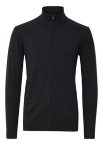 Strickjacke INDICODE "Strickjacke IDBadi", Herren, Gr. XL, grau (charcoal mix), Obermaterial: 80% Baumwolle CO. 20% Polyamid PA., Strickjacken Strickjacke