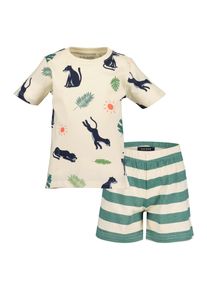 Shorty Blue Seven, Jungen, Gr. 116 (122), stein, Jersey, Obermaterial: 100% Baumwolle, bedruckt, Basic normal, Rundhals, Homewear-Sets Shorty