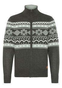 Strickjacke Blend "Trainingsjacke BHNova", Herren, Gr. S, grau (charcoal mix), Obermaterial: 100% Polyacryl PAN., Strickjacken Strickjacke