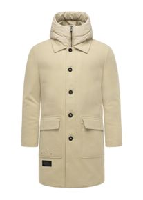 Trenchcoat STONE HARBOUR "Wollmantel Thiagoo XX", Damen, Gr. XL, beige (sand), Obermaterial: 95% Polyester PES. 3% Viskose CV. 2% Elasthan EL. Obermaterial: Futter: 100% Polyester PES. 100% Polyester PES., M&auml;ntel Trenchcoat