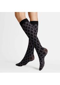 Feinkniestr&uuml;mpfe Hudson "Kniestrumpf Spirit Line", Damen, Gr. 35-38, schwarz (schwarz 0005), Obermaterial: 96% Polyamid PA. 4% Elasthan EL., Socken Feinkniestr&uuml;mpfe