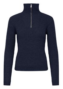 Troyer oxmo "Troyer OXBMMOLARA HALFZIP", Damen, Gr. XL, blau (navy blazer), Obermaterial: 93% Polyester PES. 5% Wolle mw. 2% Elasthan EL., Pullover Troyer
