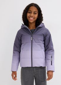 bonprix wasserdichte Funktionsjacke mit Kapuze, lila, Gr.140/146, W&auml;rmende M&auml;dchen Ski Jacke mit reflektierenden Details