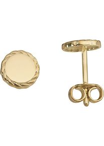 Paar Ohrstecker Firetti "Schmuck Geschenk Gold 333 Ohrschmuck Ohrringe Kreis / rund", gold (gelbgoldfarben), Ohrringe, Damen, 6,4mm, Gelbgold 333, Paar Ohrstecker