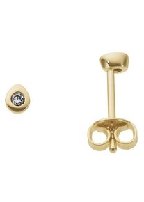 Paar Ohrstecker Firetti "Schmuck Geschenk Gold 333 Ohrschmuck Tropfen Solit&auml;r", gold (gelbgoldfarben), Ohrringe, Damen, 0,03 P2 = erkennbare Einschl&uuml;sse, Diamanten Gelbgold 333, Diamanten, Gelbgold 333, Paar Ohrstecker, mit Brillant - eingeriebene Fassung