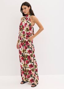bonprix Overall aus gl&auml;nzendem Satin, rot, Gr.50, Modern und feminin: Overaull aus gl&auml;nzendem Satin und floralem Allover-Print, somit ist jedes Teil ein Unikat.