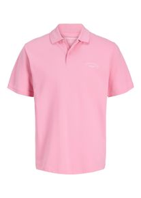 Jack & Jones Poloshirt JACK & JONES "JJCOLLEGE LOGO POLO SS", Herren, Gr. XS, prism pink, Jersey, Obermaterial: 100% Baumwolle, unifarben, regular fit, Shirts Poloshirt