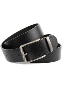 Lederg&uuml;rtel Anthoni Crown, Damen, Gr. 95, schwarz, Leder, unifarben, G&uuml;rtel Lederg&uuml;rtel, Denim-G&uuml;rtel mit silberfarbener Dornschlie&szlig;e