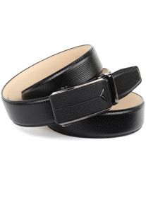 Lederg&uuml;rtel Anthoni Crown, Herren, Gr. 95, schwarz, Leder, gemustert, leicht gl&auml;nzend, unifarben, G&uuml;rtel Lederg&uuml;rtel, Herrenlederg&uuml;rtel leicht bombiert