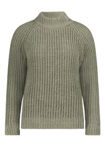Strickpullover Cartoon "Strickpullover mit Stehkragen", Damen, Gr. 46, gr&uuml;n (pale khaki), Obermaterial: 100% Polyester PES., Pullover Strickpullover