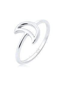 Silberring Elli "Ring Halbmond 925 Sterling Silber" Gr. 52, silber, Fingerringe, Damen, 52, Silber 925 (Sterlingsilber), Silberring