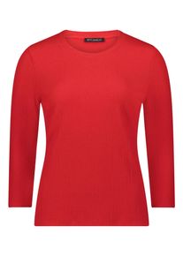 Rundhalsshirt Betty Barclay "Strukturshirt mit Rundhalsausschnitt", Damen, Gr. 48, rot (high risk rot), Obermaterial: 98% Polyester PES. 2% Elasthan EL., Shirts Rundhalsshirt