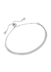 Armband Smart Jewel "Armband Tennisarmband 2-rhg., Silber 925", wei&szlig;, Armb&auml;nder, Damen, Silber 925 (Sterlingsilber), Armband