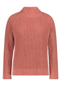 Strickpullover Cartoon "Strickpullover mit Stehkragen", Damen, Gr. 44, orange (terra cotta), Obermaterial: 100% Polyester PES., Pullover Strickpullover