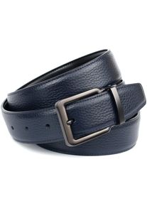 Lederg&uuml;rtel Anthoni Crown, Damen, Gr. 95, schwarz (dunkelblau, schwarz), Leder, unifarben, G&uuml;rtel Lederg&uuml;rtel, Wendeg&uuml;rtel in dunkelblau und schwarz, Schnalle matt anthrazit