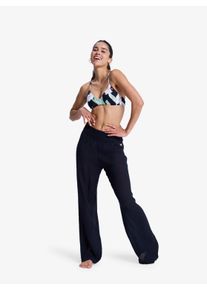 Strandhose Roxy "ALONG THE SUNSET", Damen, Gr. XS (34), N-Gr, anthrazit, Web, Obermaterial: 100% Viskose, unifarben, weit lang, Hosen Strandhose, weite Passform, f&uuml;r Strand und Sport, sportlicher Stil