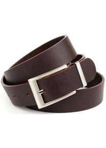 Lederg&uuml;rtel Anthoni Crown, Damen, Gr. 85, braun, Leder, unifarben, G&uuml;rtel Lederg&uuml;rtel, 3,5 cm Casual-Volllederg&uuml;rtel