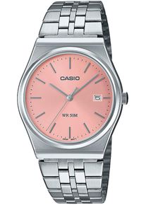 Quarzuhr, silber (silberfarben, rosa), CASIO TIMELESS COLLECTION, Armbanduhren, Damen, Quarzuhr, Armbanduhr, Herrenuhr, Damenuhr, Jugendliche, Datum, Edelstahlarmband