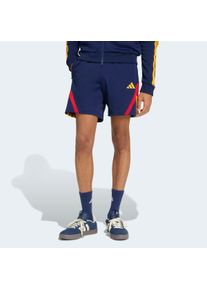 Shorts adidas Sportswear "HOUSE OF TIRO NATIONS PACK", Damen, Gr. L, N-Gr, dunkelblau, team power rot 2, crew gelb, normal, gr., Obermaterial: 53% Baumwolle, 47% Polyester, Hosen Shorts