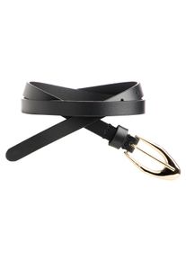 Lederg&uuml;rtel BOSS "Lola-G Sz15", Damen, Gr. 95, schwarz 001, Leder, unifarben, G&uuml;rtel Lederg&uuml;rtel, mit abgerundeter Schlie&szlig;e