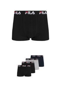 Boxer Fila, Herren, Gr. XL, 200, schwarz, Single Jersey, Obermaterial: 95% Baumwolle, 5% Elasthan, k&ouml;rpernah, Unterhosen Boxer, ohne Eingriff, Logobund