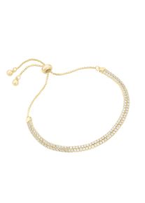 Armband Smart Jewel "Armband Tennisarmband 2-rhg., Silber 925", gold, Armb&auml;nder, Damen, Silber 925 (Sterlingsilber), Armband